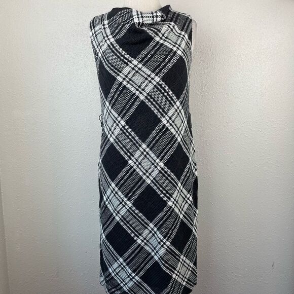 Pre-Owed Ellen Tracy Midi Cowl Neck Sleeveless Dress Size 12 - Picture 1 of 9